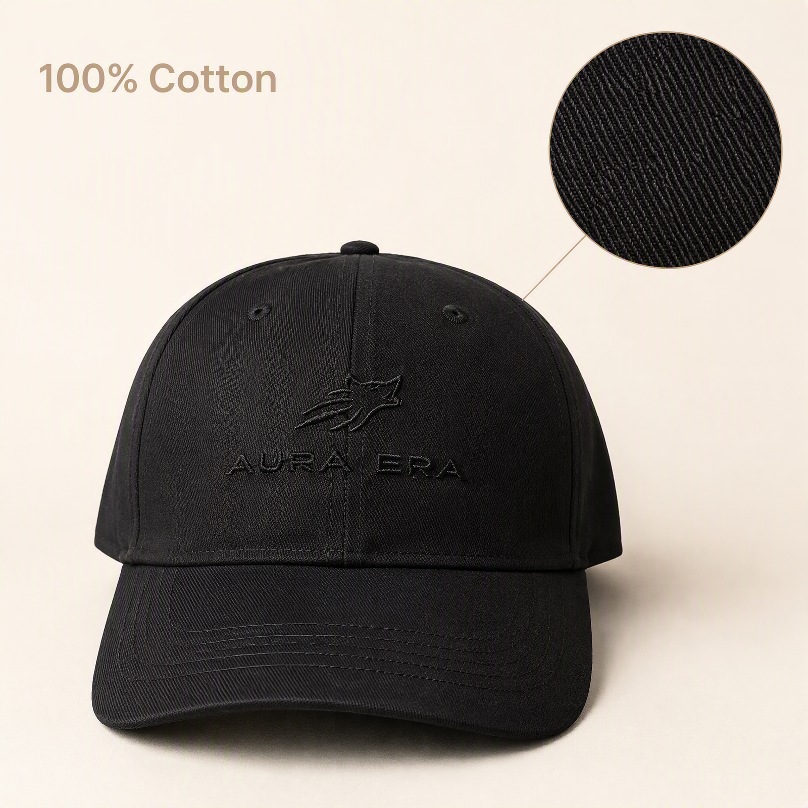 AURA ERA black cotton cap